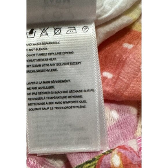 Farm Rio Sz M Dress Mixed Picnic Cashew Maxi Sundress Gingham Sleeveless Tiered - Picture 7 of 8